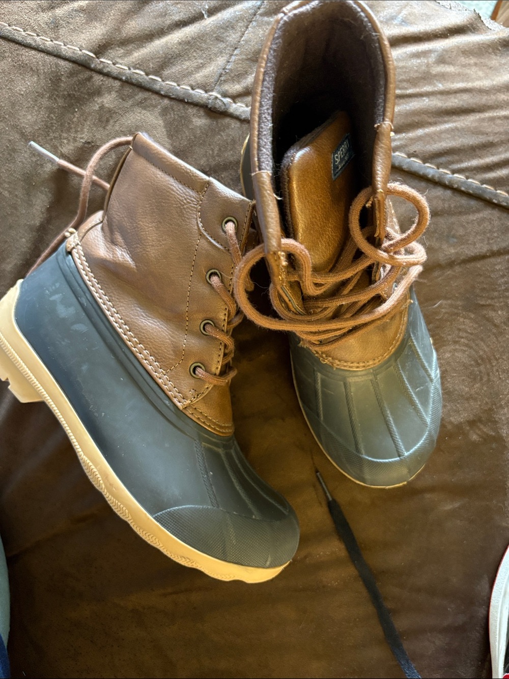 Sperry Top Sider Brown & Black Waterproof Duck Boots